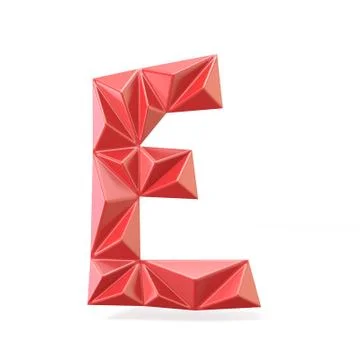 Triangulated font E Ilustración de archivo