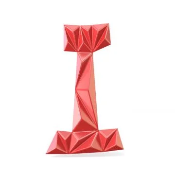 Triangulated font I イラスト素材