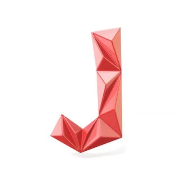 Triangulated font J Stock Illustration