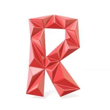 Triangulated font R 스톡 일러스트