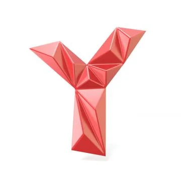Triangulated font Y Illustrazione stock