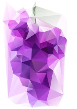 Triangulated purple grape 스톡 일러스트