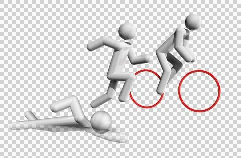 Triathlon 3D symbol Stock Illustration