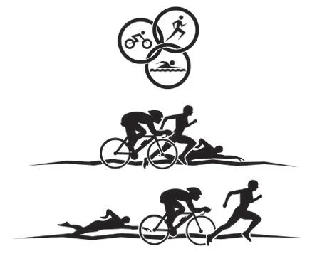 Triathlon logo Stock Illustration