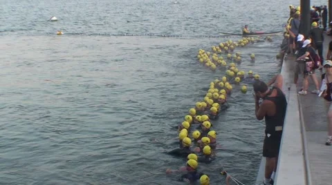 Triathlon start Video stock 51180788