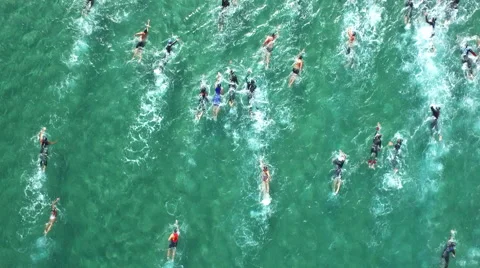 Triathlon Swimming Video stock 69010574