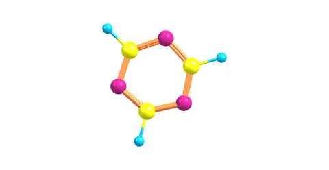 Triazine molecular structure isolated on white Stock Illustration