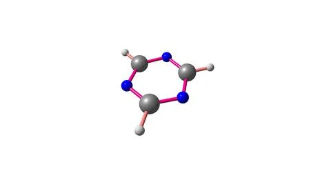 Triazine molecular structure isolated on white Stock Illustration