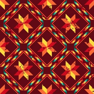 Tribal abstract seamless pattern aztec geometric background Illustrazione stock