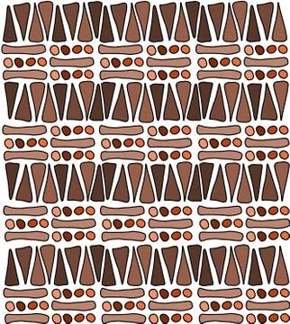 Tribal african pattern doodle - simple background texture Illustrazione stock