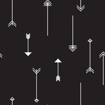 Tribal arrows seamless pattern Stock Illustration
