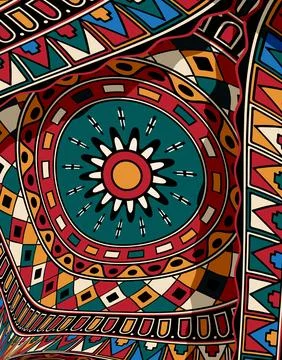 Tribal art background composition vector illustration Illustrazione stock