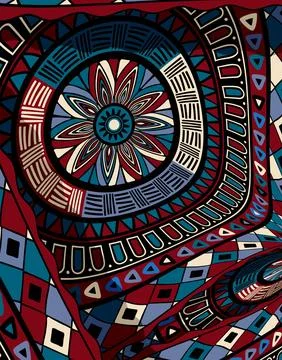 Tribal art background composition vector illustration Illustrazione stock