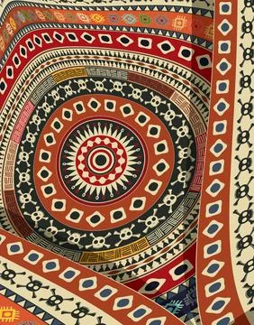 Tribal art background composition vector illustration Illustrazione stock