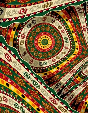 Tribal art background Illustrazione stock