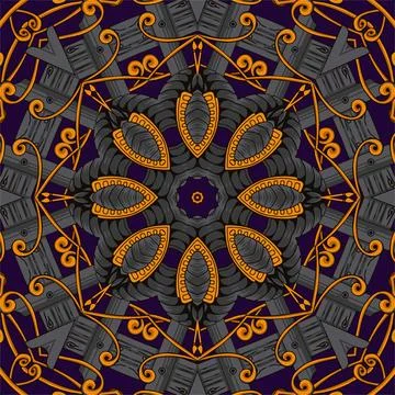 Tribal art seamless pattern. Ethnic geometric print Stock Illustration