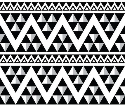 Tribal aztec abstract seamless pattern Stock Illustration