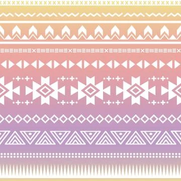 Tribal aztec ombre seamless pattern Stock Illustration