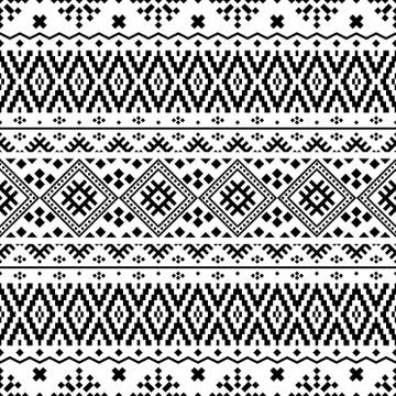Tribal aztec seamless pattern Stock Illustration