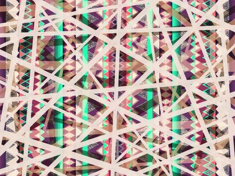 Tribal aztec summer background creative lines 1 Stock-Illustration