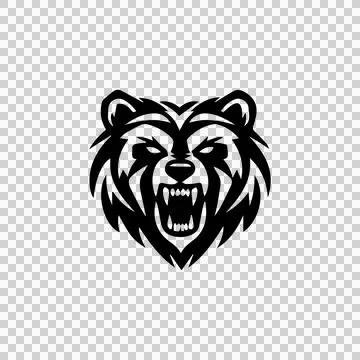 Tribal Bear Head Logo Design Stock Illustration