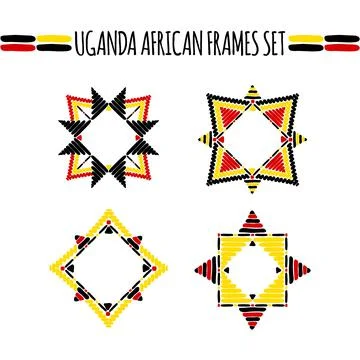 Tribal border frames set vector Stockillustratie