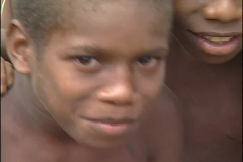 Tribal Children Looking at Camera Video stock 42180156