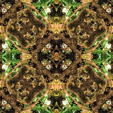 Tribal Collage Geometric Seamless Pattern Stock Illustration
