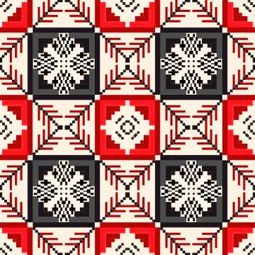Tribal colorful vector seamless pattern. Ethnic geometric plaid background. N Illustrazione stock