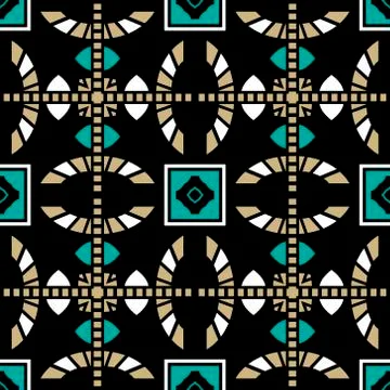 Tribal colorful vector seamless pattern. Ethnic geometrical background. Repea Stock Illustration
