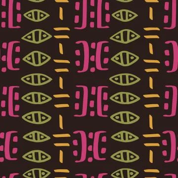 Tribal creative vector seamless pattern Stock Illustration