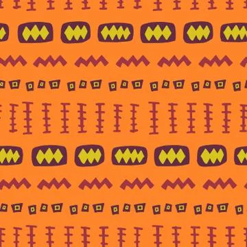 Tribal creative vector seamless pattern Illustrazione stock