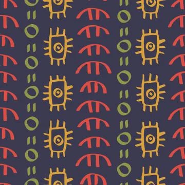 Tribal creative vector seamless pattern Stock Illustration