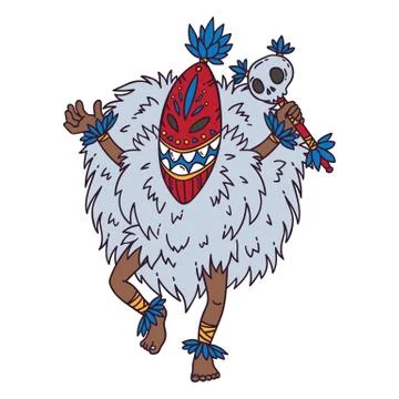 Tribal dancer. Stock Illustration