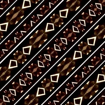 Tribal Dark Geometric Pattern Stock Illustration