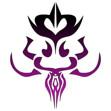 Tribal Design with Purple Gradient Elements. Stock Illustration