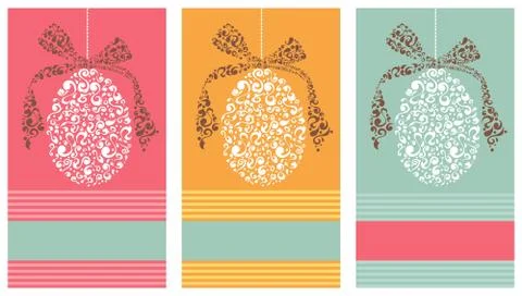 Tribal easter eggs background set Stock Illustration