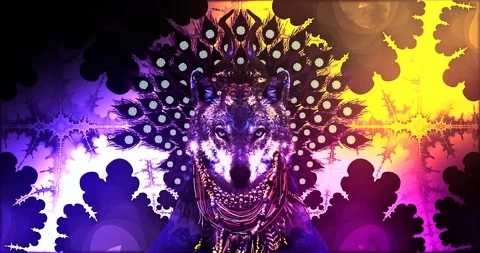 Tribal Entity - Wolf Stock Footage 92838685