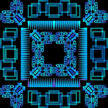 Tribal ethnic 3d vector seamless pattern. Greek style abstract background 스톡 일러스트