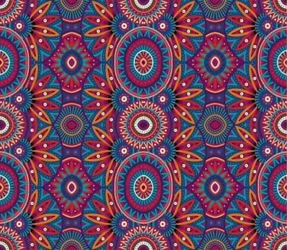 Tribal ethnic background seamless pattern Stock Illustration