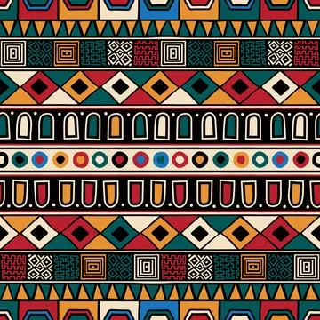 Tribal ethnic background Vector seamless pattern design for background carpet Illustrazione stock