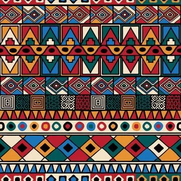 Tribal ethnic background Vector seamless pattern design for background carpet Illustrazione stock