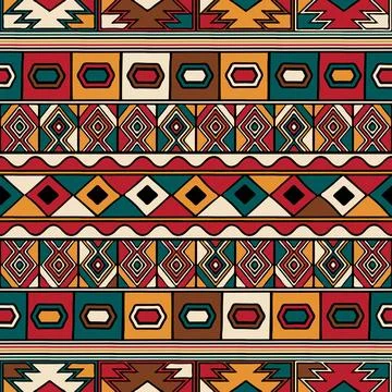 Tribal ethnic background Vector seamless pattern design for background carpet Illustrazione stock