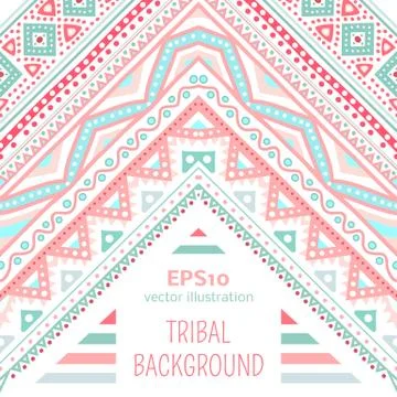 Tribal ethnic corner pattern. Vector illustration 스톡 일러스트