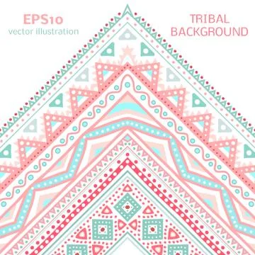 Tribal ethnic corner pattern. Vector illustration Stock Illustration