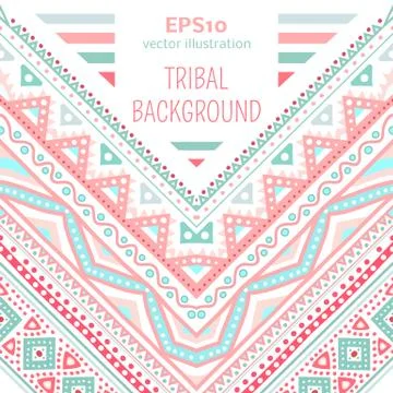 Tribal ethnic corner pattern. Vector illustration Stock Illustration