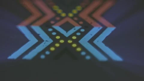 Tribal ethnic pattern with geometric design, graphic presentation on smartphone Stock Footage 302827166