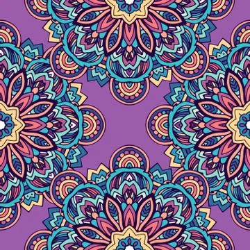 Tribal ethnic seamless pattern abstract background ornament illu Stock Illustration