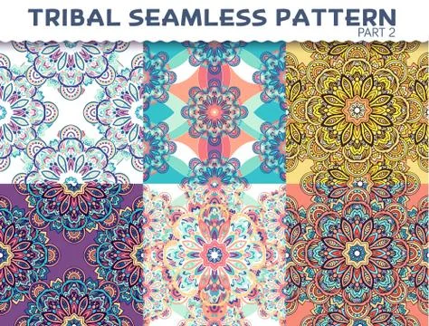 Tribal ethnic seamless pattern abstract background ornament illustration. Vector Stock Illustration