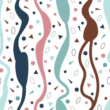 Tribal ethnic seamless pattern design. Stylish abstract geometric background. Stock Illustration